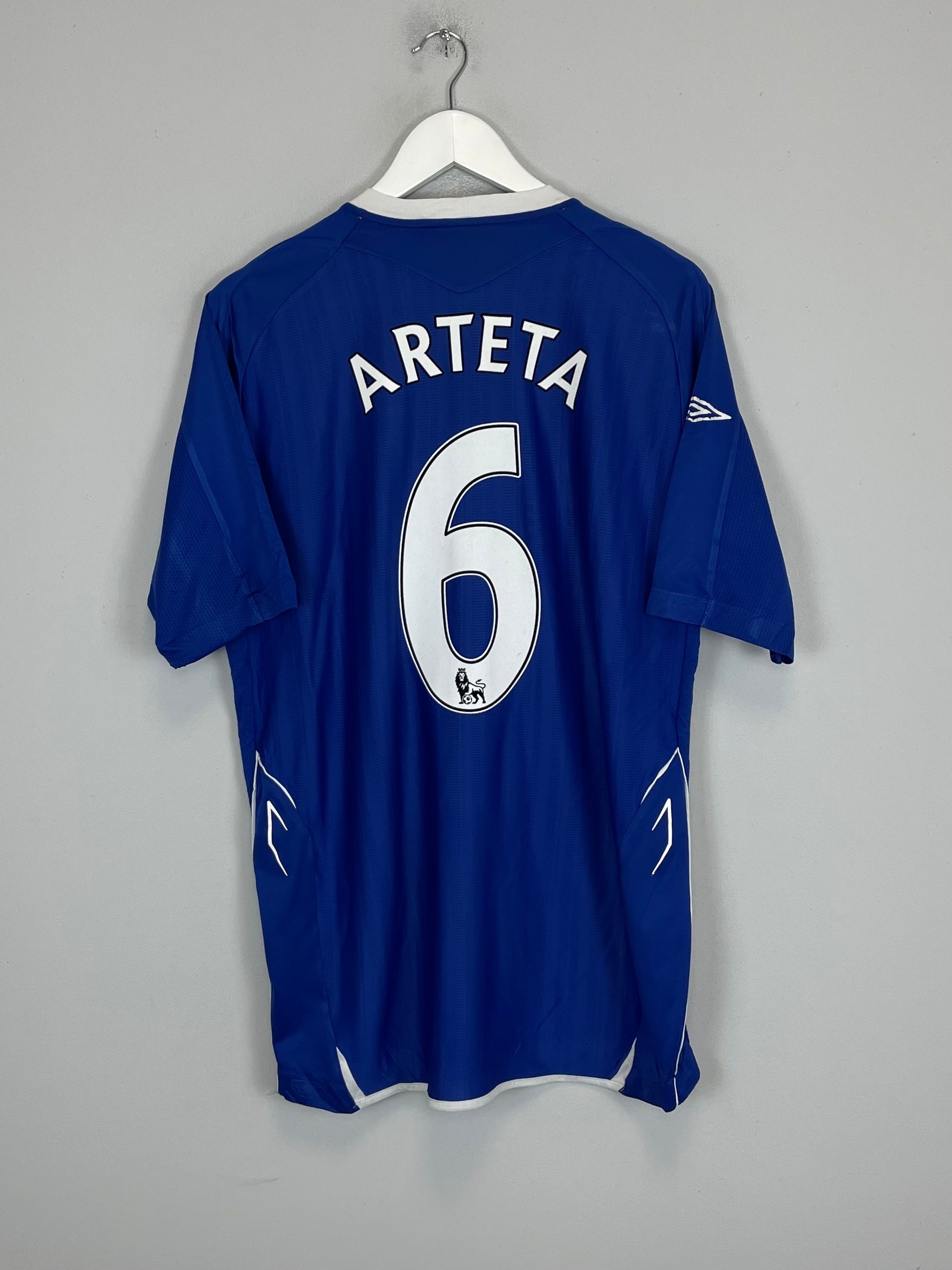 2007/08 EVERTON ARTETA #6 HOME SHIRT (XL) UMBRO