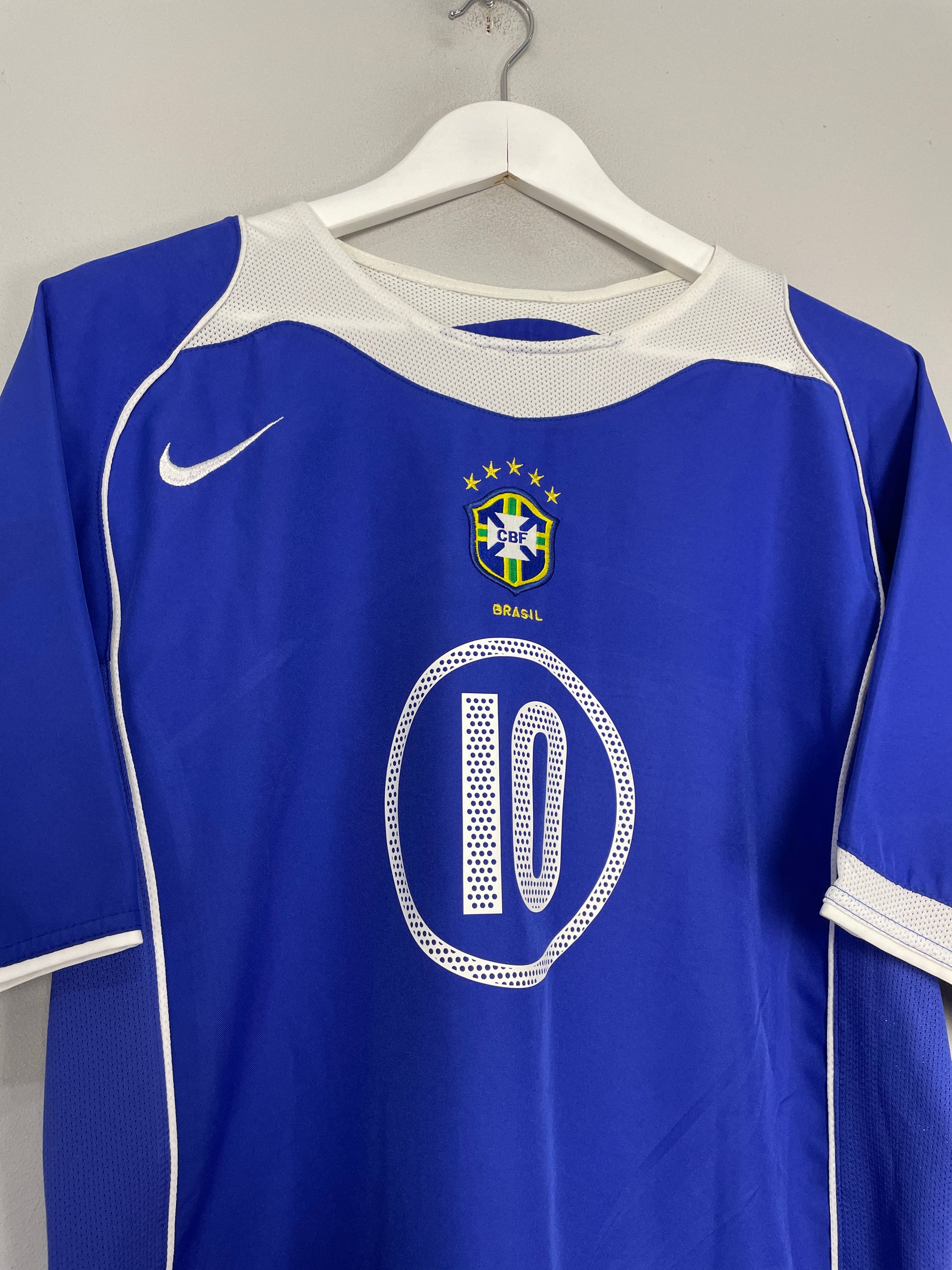 2004/06 Brazil Away Jersey #10 RONALDINHO XL NIKE Soccer Copa