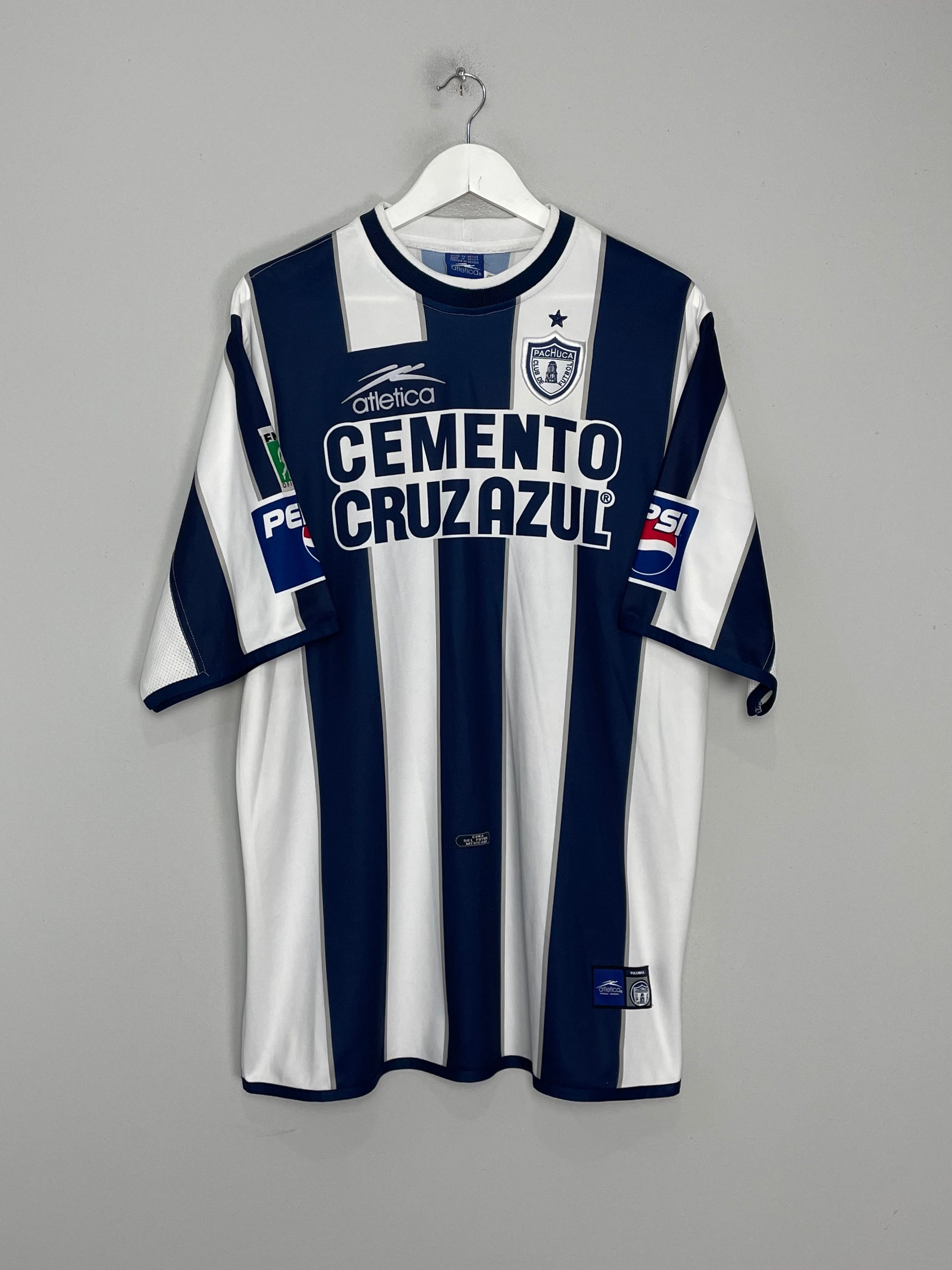 2001/02 PACHUCA HOME SHIRT (XXL) ATLETICA