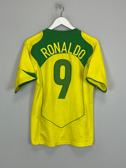 2004/06 BRAZIL RONALDO #9 HOME SHIRT (S) NIKE