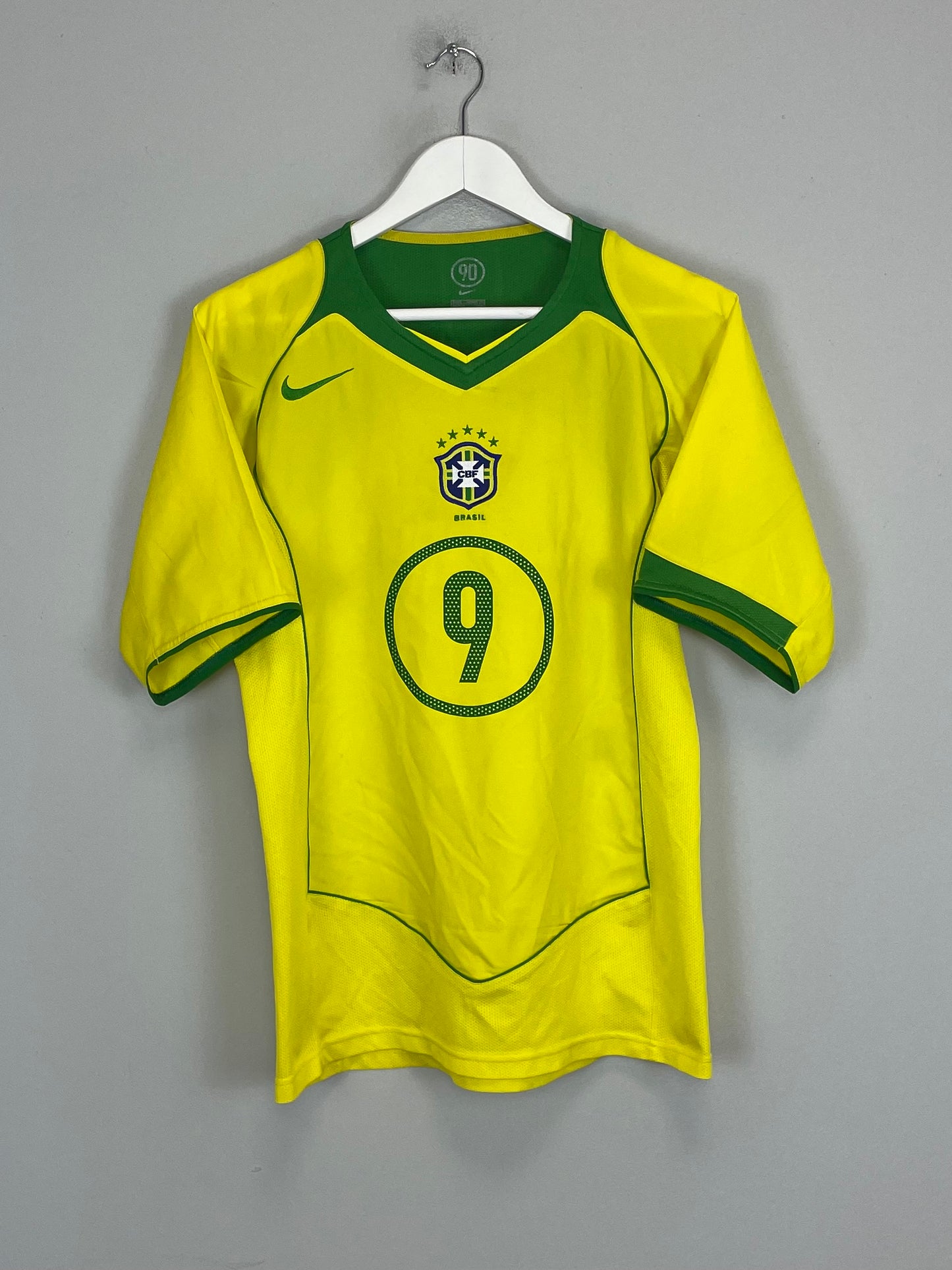 2004/06 BRAZIL RONALDO #9 HOME SHIRT (S) NIKE