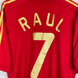 2008/10 SPAIN RAUL #7 HOME SHIRT (XL) ADIDAS