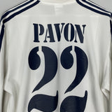 2002/03 REAL MADRID PAVON #22 *PLAYER ISSUE* L/S C/L HOME SHIRT (L) ADIDAS