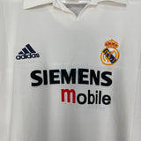 2002/03 REAL MADRID PAVON #22 *PLAYER ISSUE* L/S C/L HOME SHIRT (L) ADIDAS