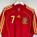 2008/10 SPAIN RAUL #7 HOME SHIRT (XL) ADIDAS