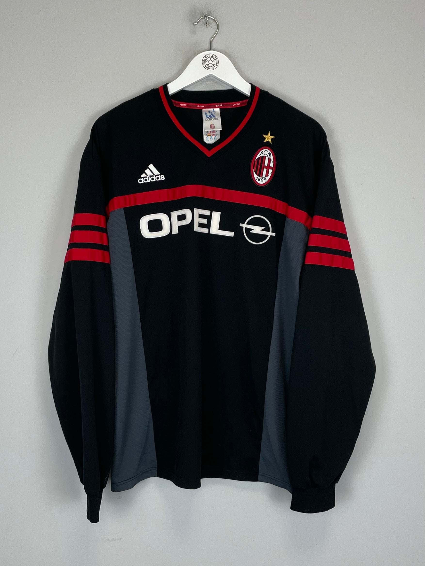 2000/02 AC MILAN TRAINING SHIRT (L) ADIDAS