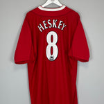 2002/04 LIVERPOOL HESKEY #8 HOME SHIRT (XXL) REEBOK