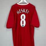 2002/04 LIVERPOOL HESKEY #8 HOME SHIRT (XXL) REEBOK