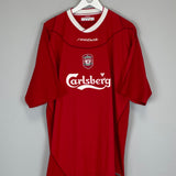 2002/04 LIVERPOOL HESKEY #8 HOME SHIRT (XXL) REEBOK