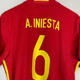 2016/17 SPAIN A.INIESTA #6 HOME SHIRT (L) ADIDAS