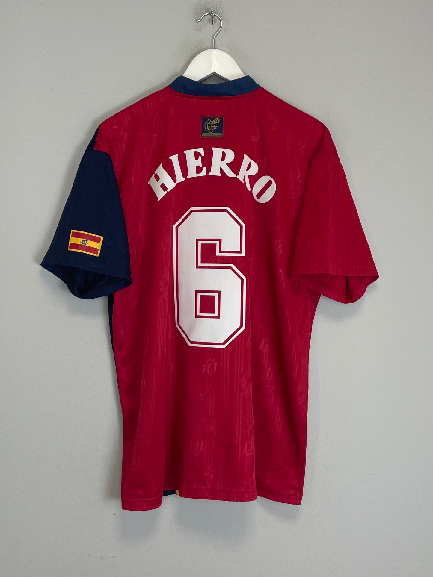 1996/98 SPAIN HIERRO #6 HOME SHIRT (L) ADIDAS