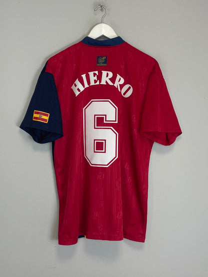 1996/98 SPAIN HIERRO #6 HOME SHIRT (L) ADIDAS