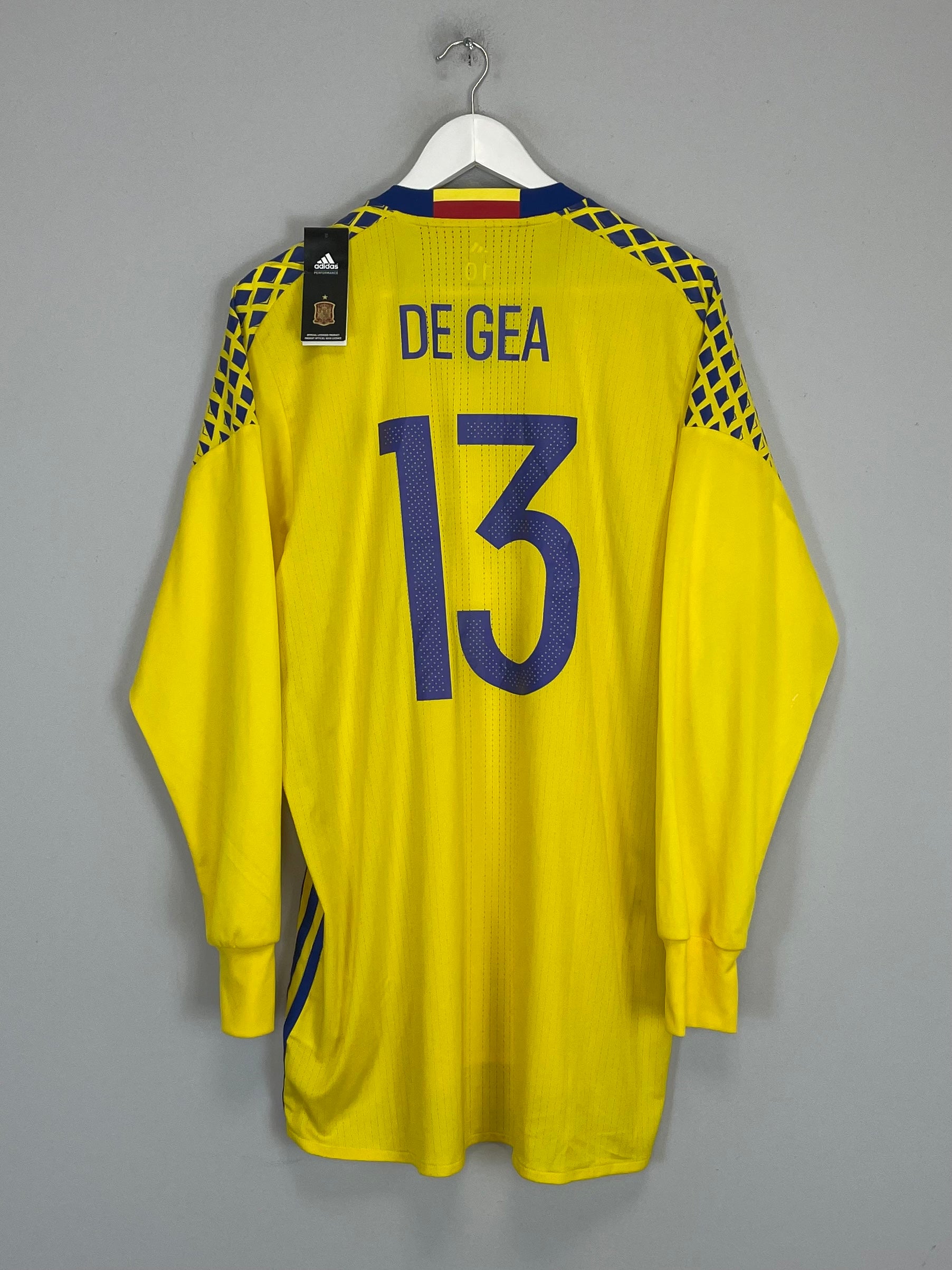 2016/17 SPAIN DE GEA #13 *PLAYER ISSUE* BNWT GK SHIRT (XL) ADIDAS