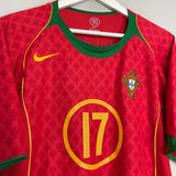 2004/06 PORTUGAL C.RONALDO #17 HOME SHIRT (L) NIKE