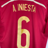 2013/15 SPAIN A.INIESTA #6 HOME SHIRT (S) ADIDAS