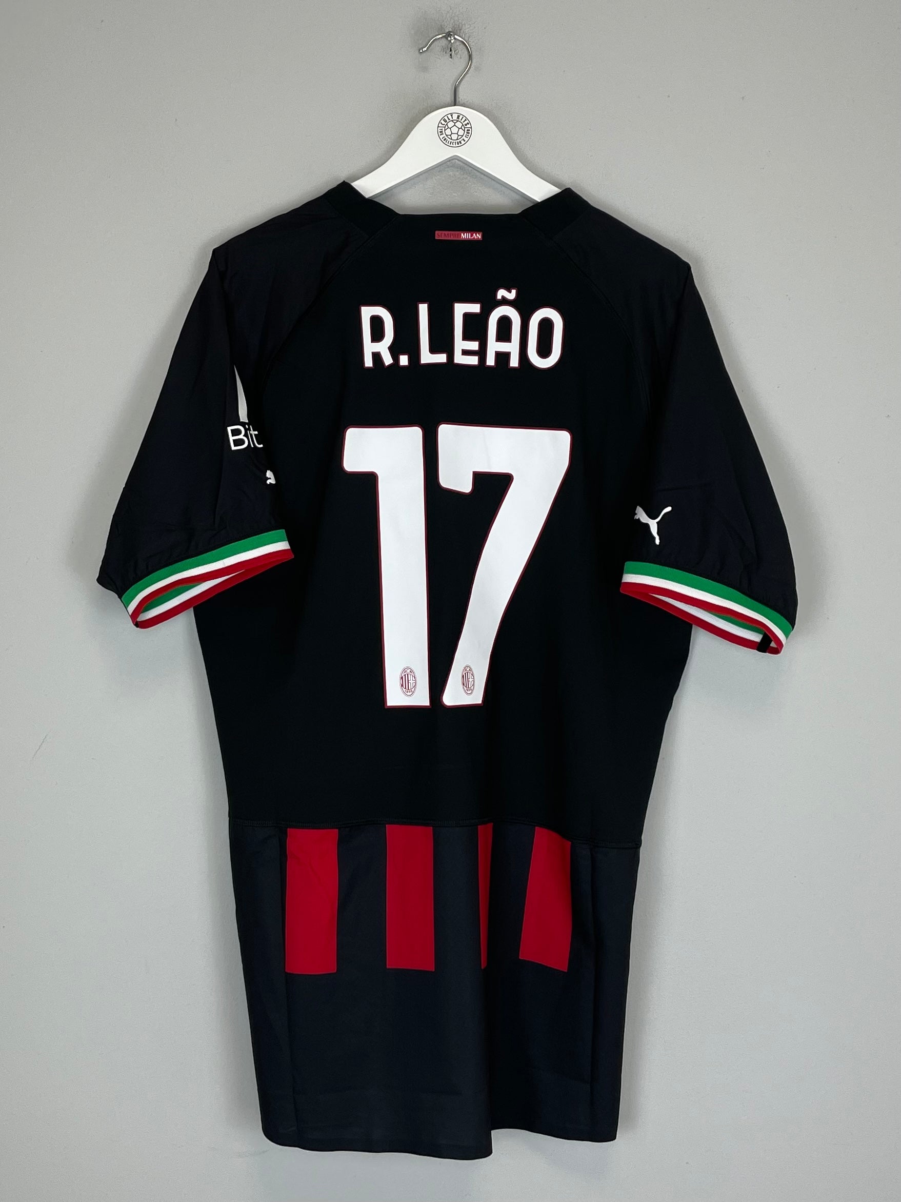 2022/23 AC MILAN R.LEAO #17 *AUTHENTIC* HOME SHIRT (XXL) PUMA