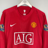 2007/08 MANCHESTER UNITED FABIO #21 L/S HOME SHIRT (XXL) NIKE