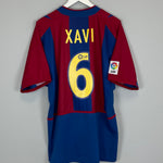 2002/03 BARCELONA XAVI #6 HOME SHIRT (XL) NIKE