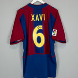 2002/03 BARCELONA XAVI #6 HOME SHIRT (XL) NIKE