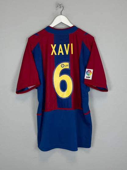 2002/03 BARCELONA XAVI #6 HOME SHIRT (XL) NIKE