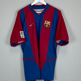 2002/03 BARCELONA XAVI #6 HOME SHIRT (XL) NIKE