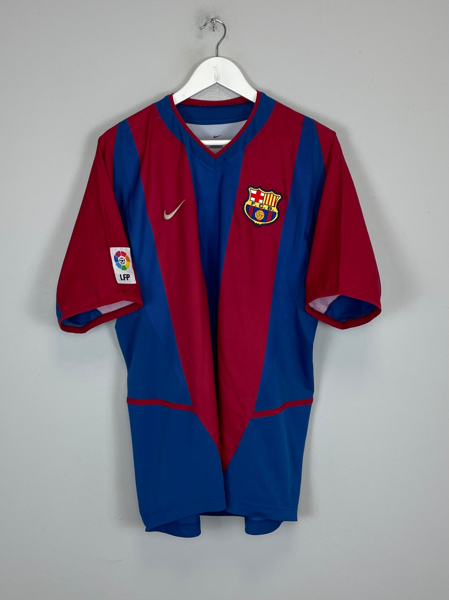 2002/03 BARCELONA XAVI #6 HOME SHIRT (XL) NIKE