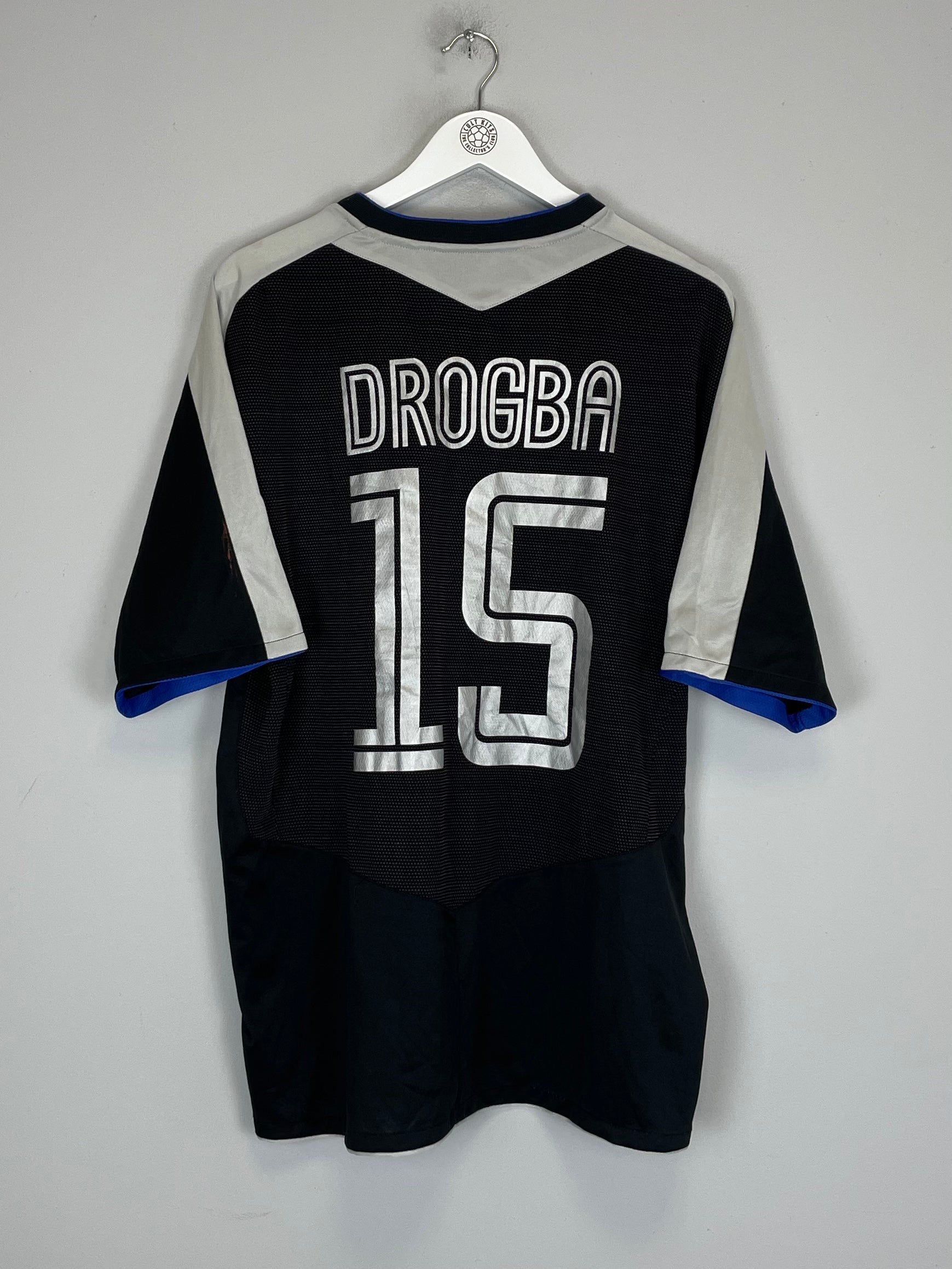 2004/05 CHELSEA DROGBA #15 AWAY SHIRT (XL) UMBRO