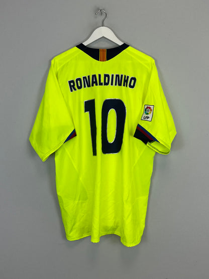 2005/06 BARCELONA RONALDINHO #10 AWAY SHIRT (XXL) NIKE