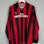 1989/90 AC MILAN #9 L/S HOME SHIRT (L) KAPPA