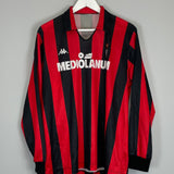 1989/90 AC MILAN #9 L/S HOME SHIRT (L) KAPPA