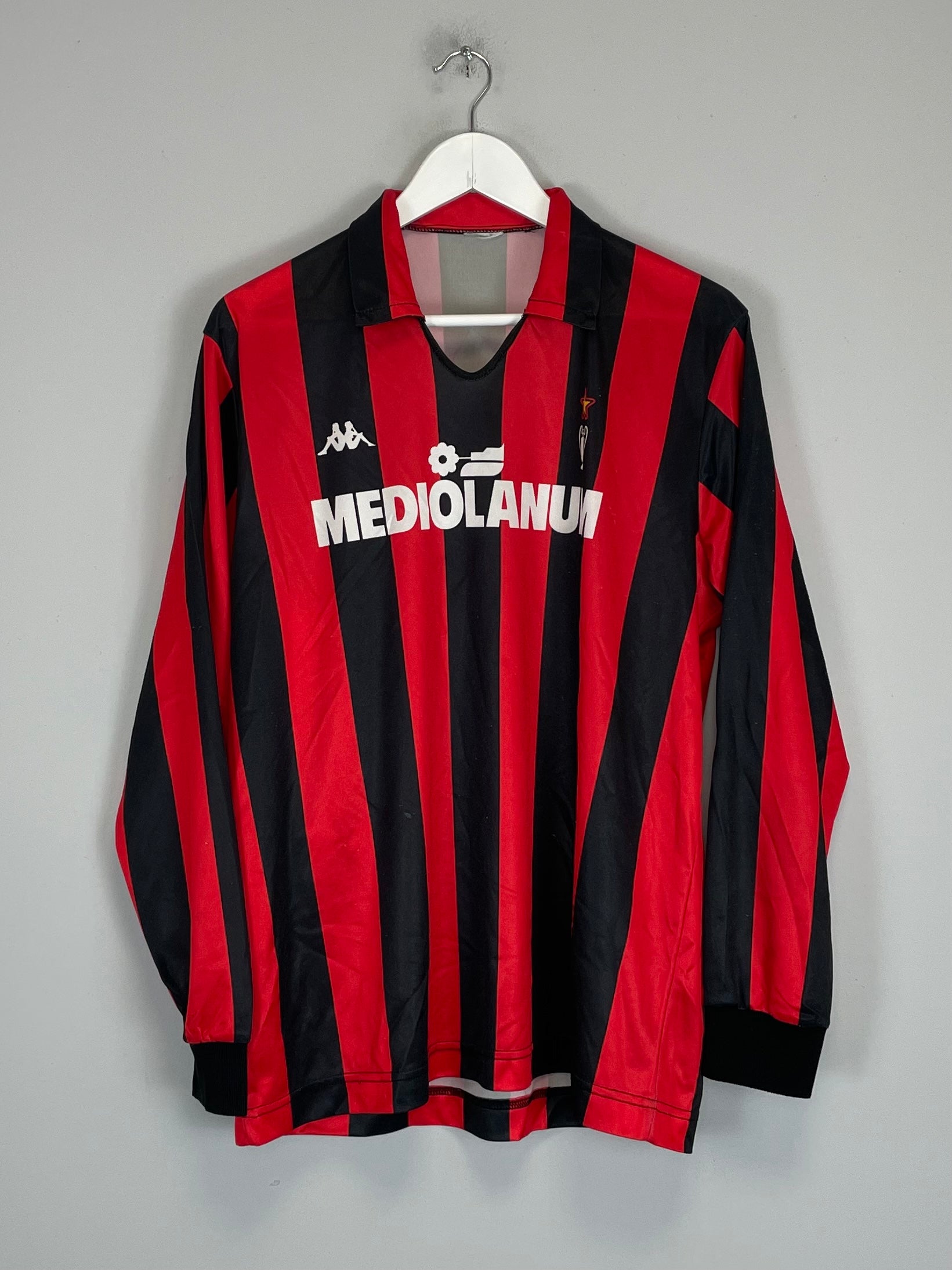 1989/90 AC MILAN #9 L/S HOME SHIRT (L) KAPPA