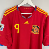 2010/11 SPAIN TORRES #9 HOME SHIRT (XL) ADIDAS