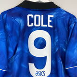 1993/95 NEWCASTLE UNITED COLE #9 AWAY SHIRT (M) ASICS