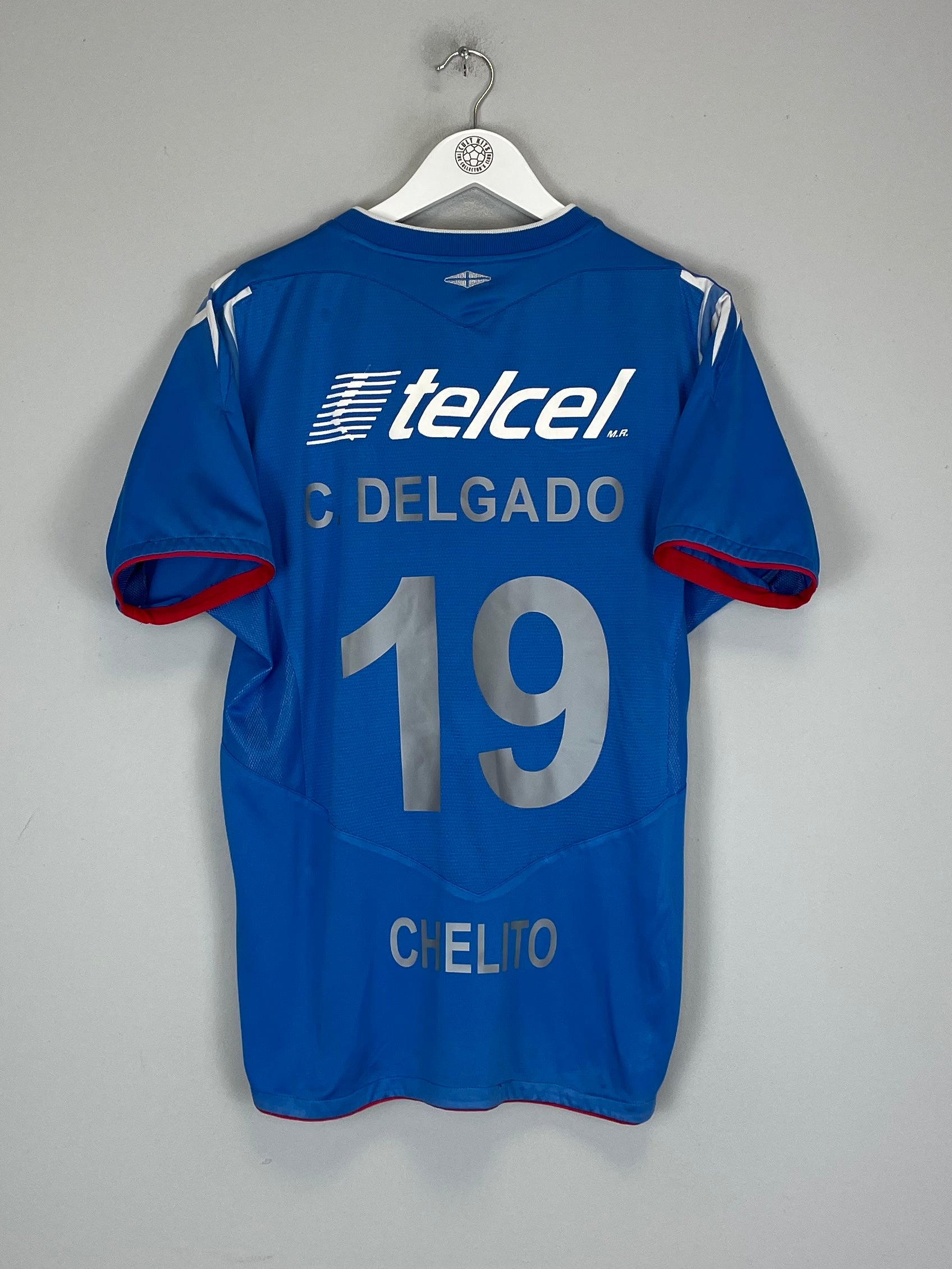 2007/09 CRUZ AZUL DELGADO #19 HOME SHIRT (M) UMBRO