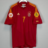 2004/06 SPAIN RAUL #7 HOME SHIRT (XL) ADIDAS