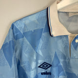 1989/91 LAZIO #3 HOME SHIRT (L) UMBRO