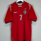 2004/06 ENGLAND BECKHAM #7 AWAY SHIRT (XL) UMBRO