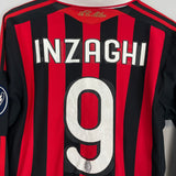 2009/10 AC MILAN INZAGHI #9 C/L L/S HOME SHIRT (M) ADIDAS