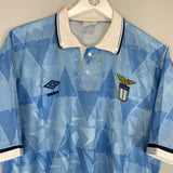 1989/91 LAZIO #3 HOME SHIRT (L) UMBRO