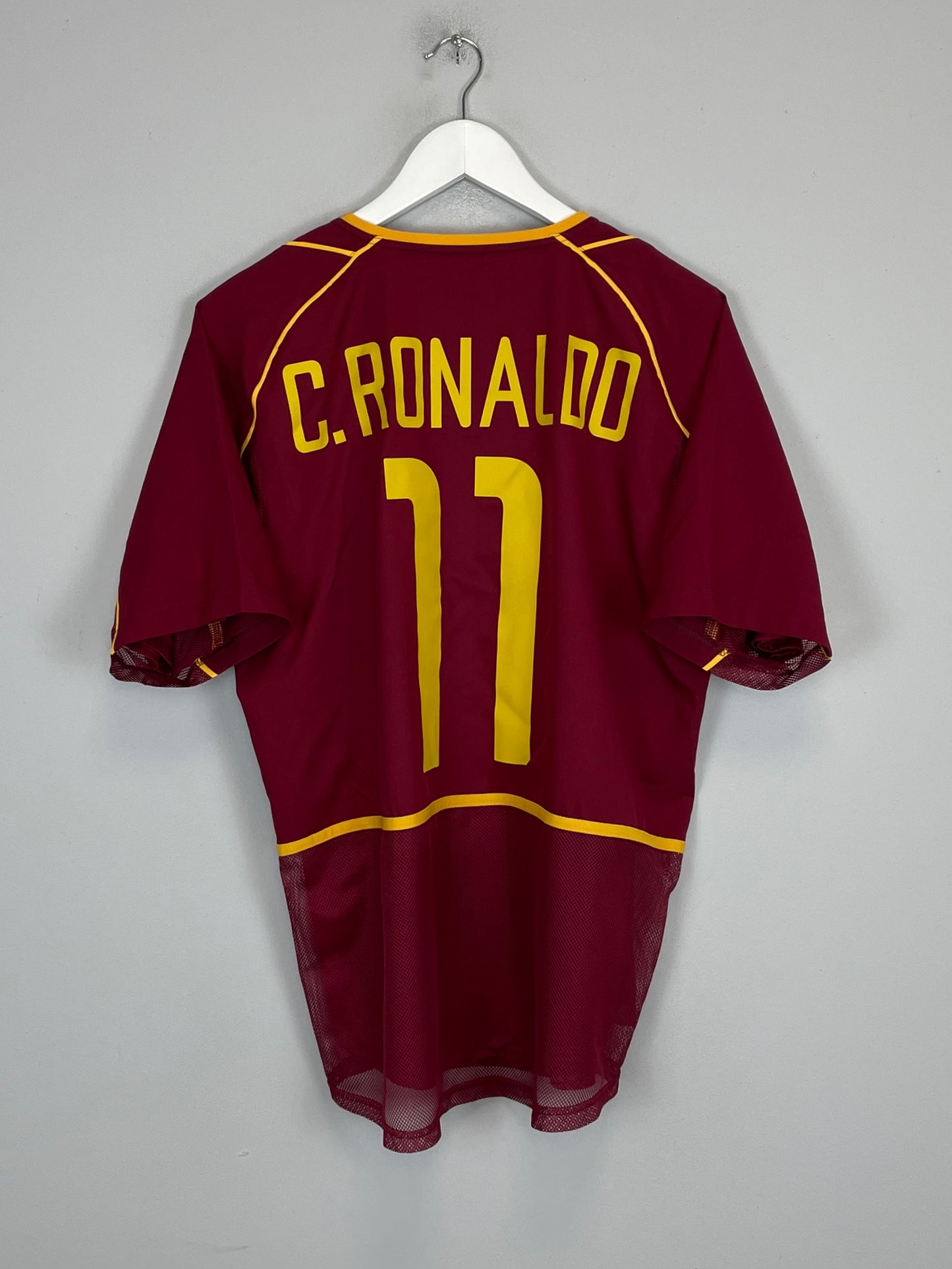 2002/04 PORTUGAL C.RONALDO #11 *PLAYER ISSUE* HOME SHIRT (M) NIKE