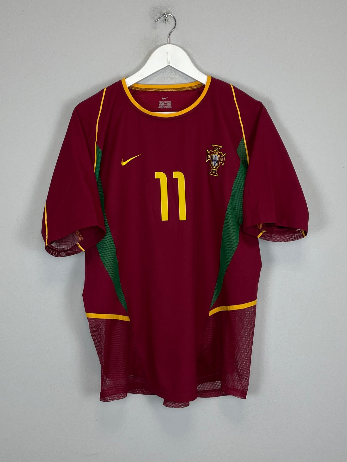 2002/04 PORTUGAL C.RONALDO #11 *PLAYER ISSUE* HOME SHIRT (M) NIKE