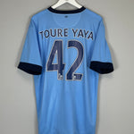 2014/15 MANCHESTER CITY YAYA TOURE #42 HOME SHIRT (XL) NIKE