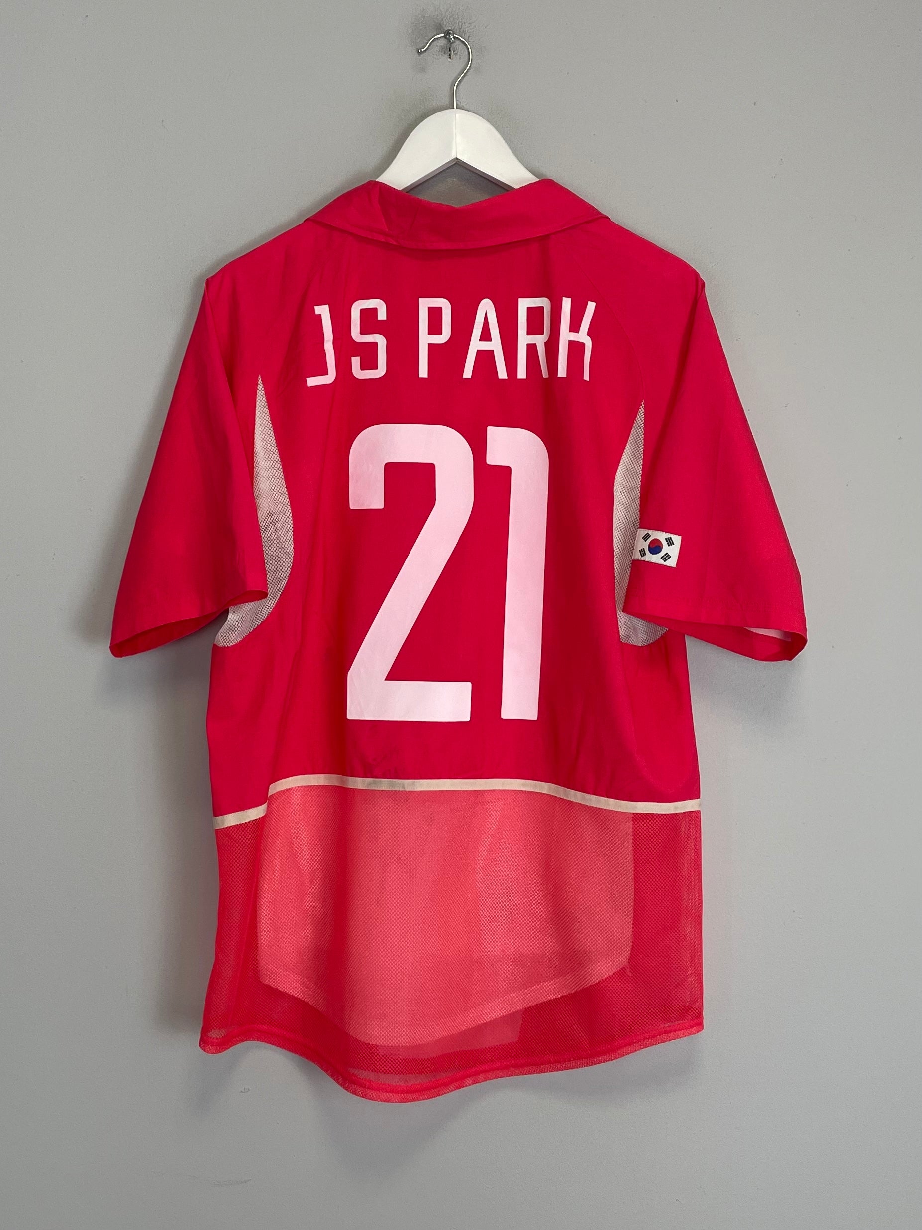 2002/04 SOUTH KOREA JS PARK #21 HOME SHIRT (M) NIKE