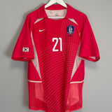 2002/04 SOUTH KOREA JS PARK #21 *PLAYER ISSUE* HOME SHIRT (M) NIKE