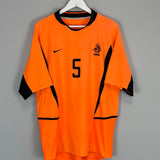 2002/04 NETHERLANDS ZENDEN #8 HOME SHIRT (L) NIKE