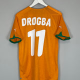 2010/11 IVORY COAST DROGBA #11 HOME SHIRT (M) PUMA