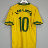 2006/08 BRAZIL RONALDINHO #10 HOME SHIRT (M) NIKE