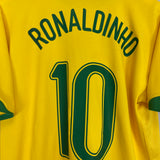 2006/08 BRAZIL RONALDINHO #10 HOME SHIRT (M) NIKE