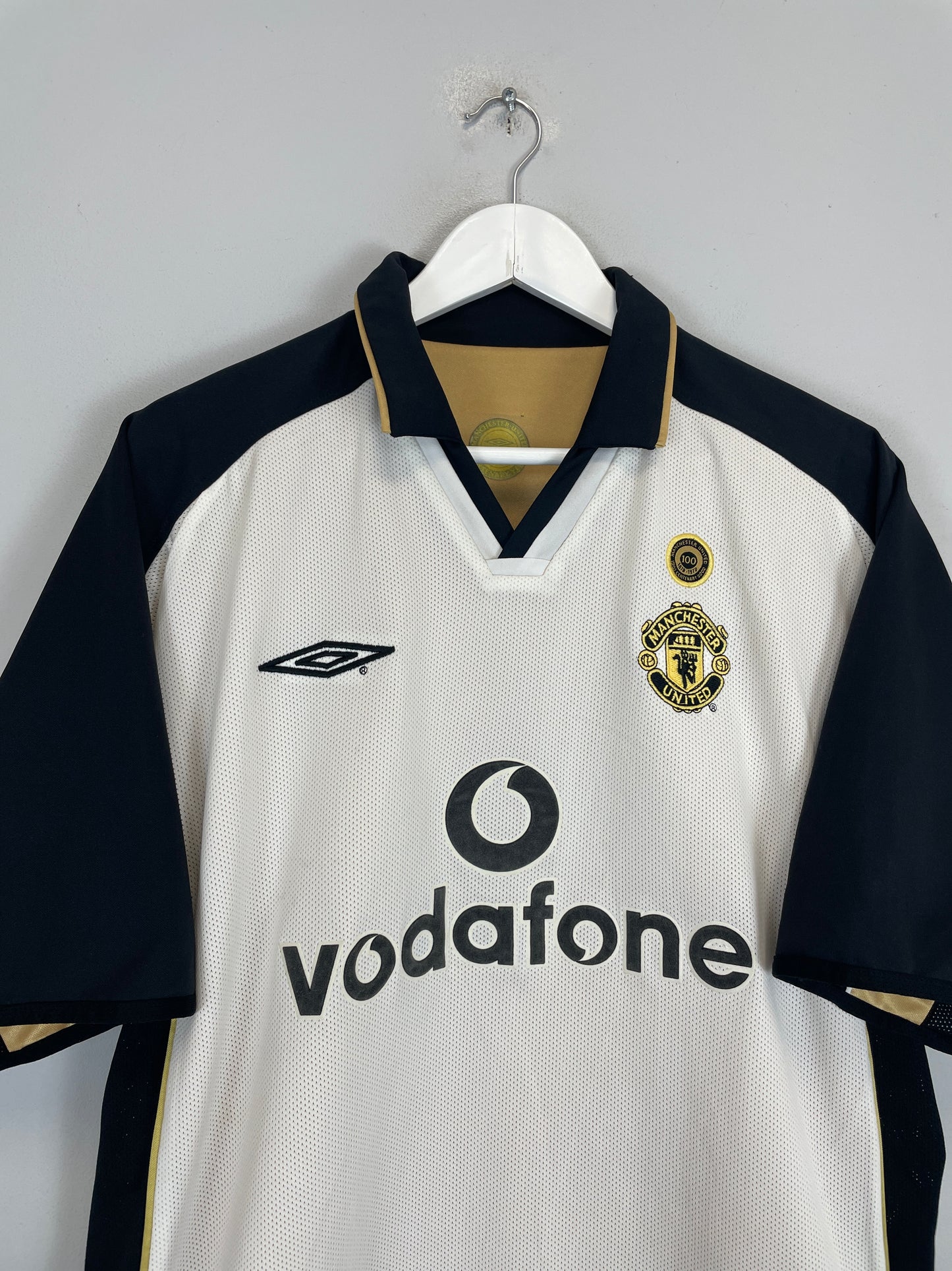 2001/02 MANCHESTER UNITED *CENTENARY* AWAY/THIRD SHIRT (L) UMBRO