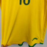 2006/08 BRAZIL RONALDINHO #10 HOME SHIRT (M) NIKE